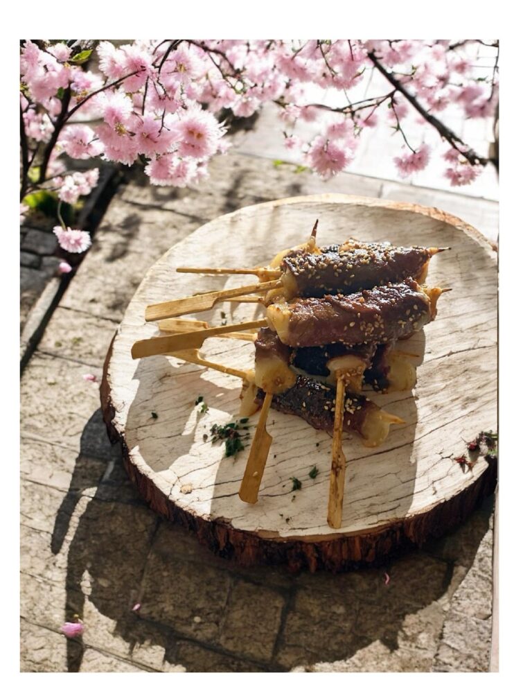 Brochettes bœuf et fromage