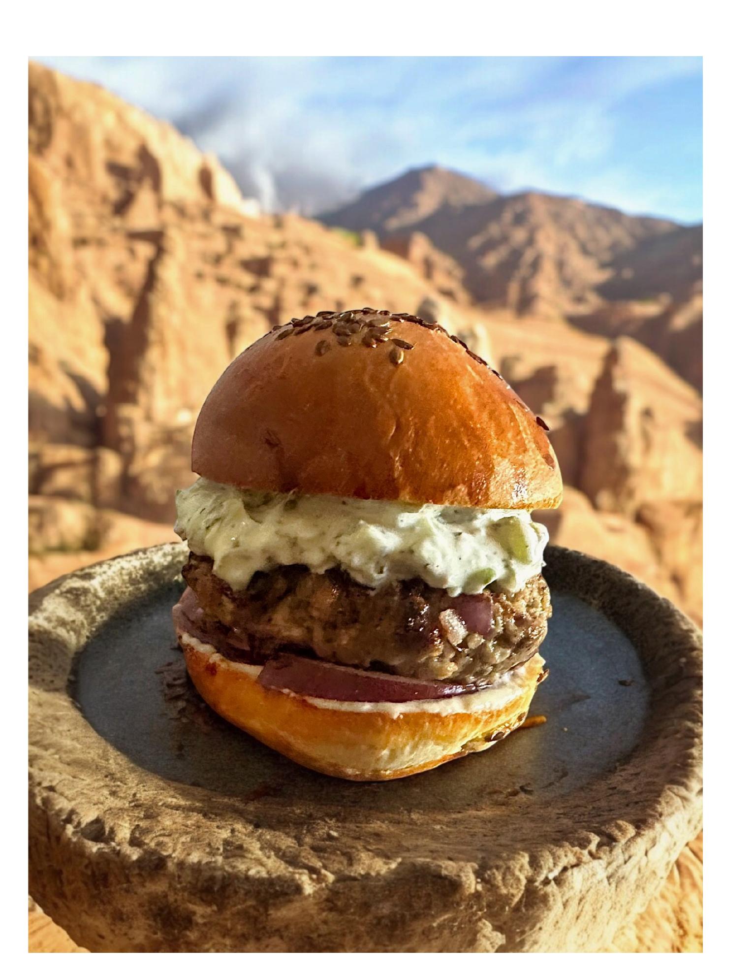 Burger aux saveurs du Moyen-Orient