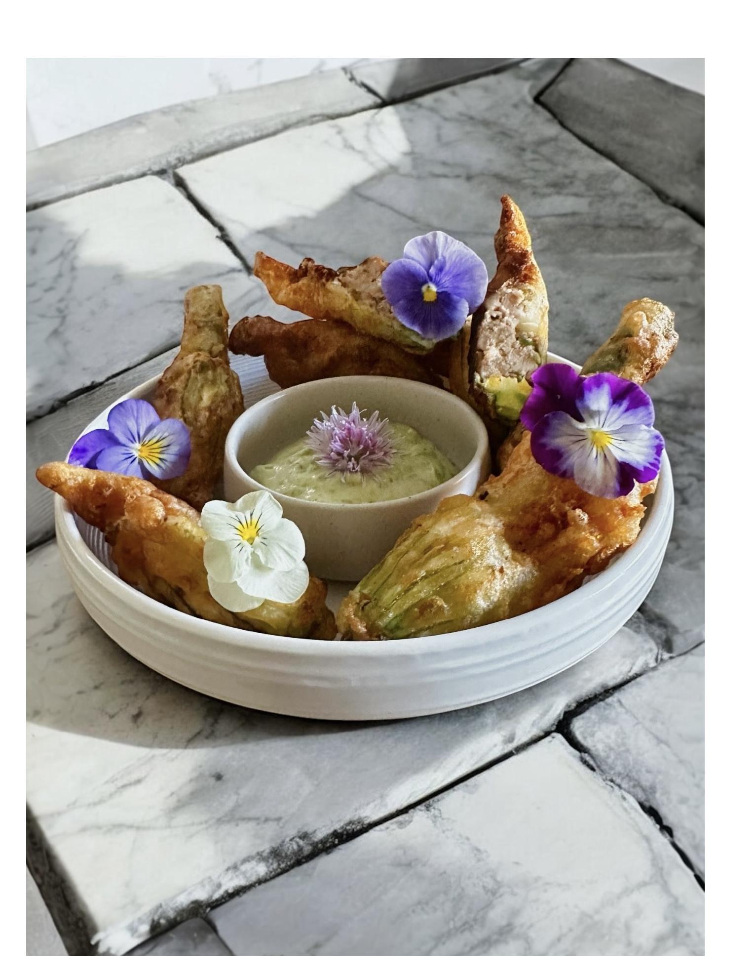 Fleurs de courgettes farcies