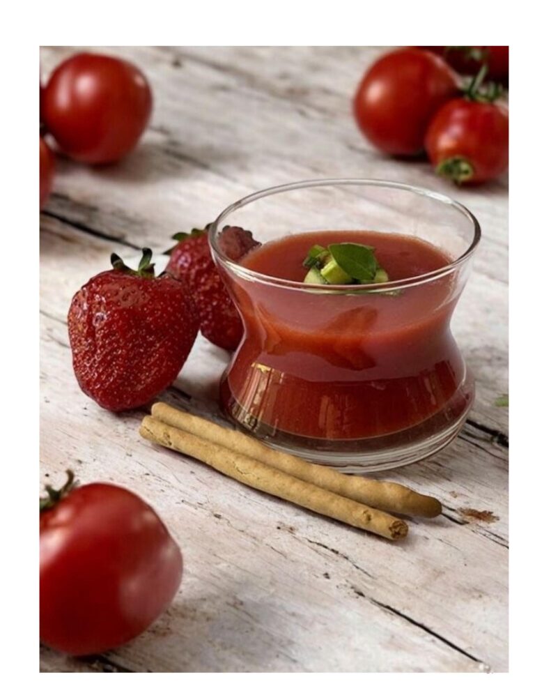 Gaspacho fraise et tomate