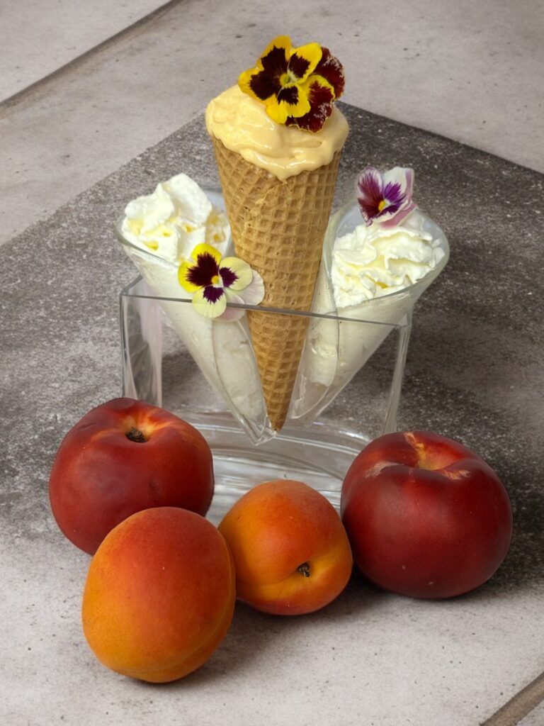 Glace pêche abricot