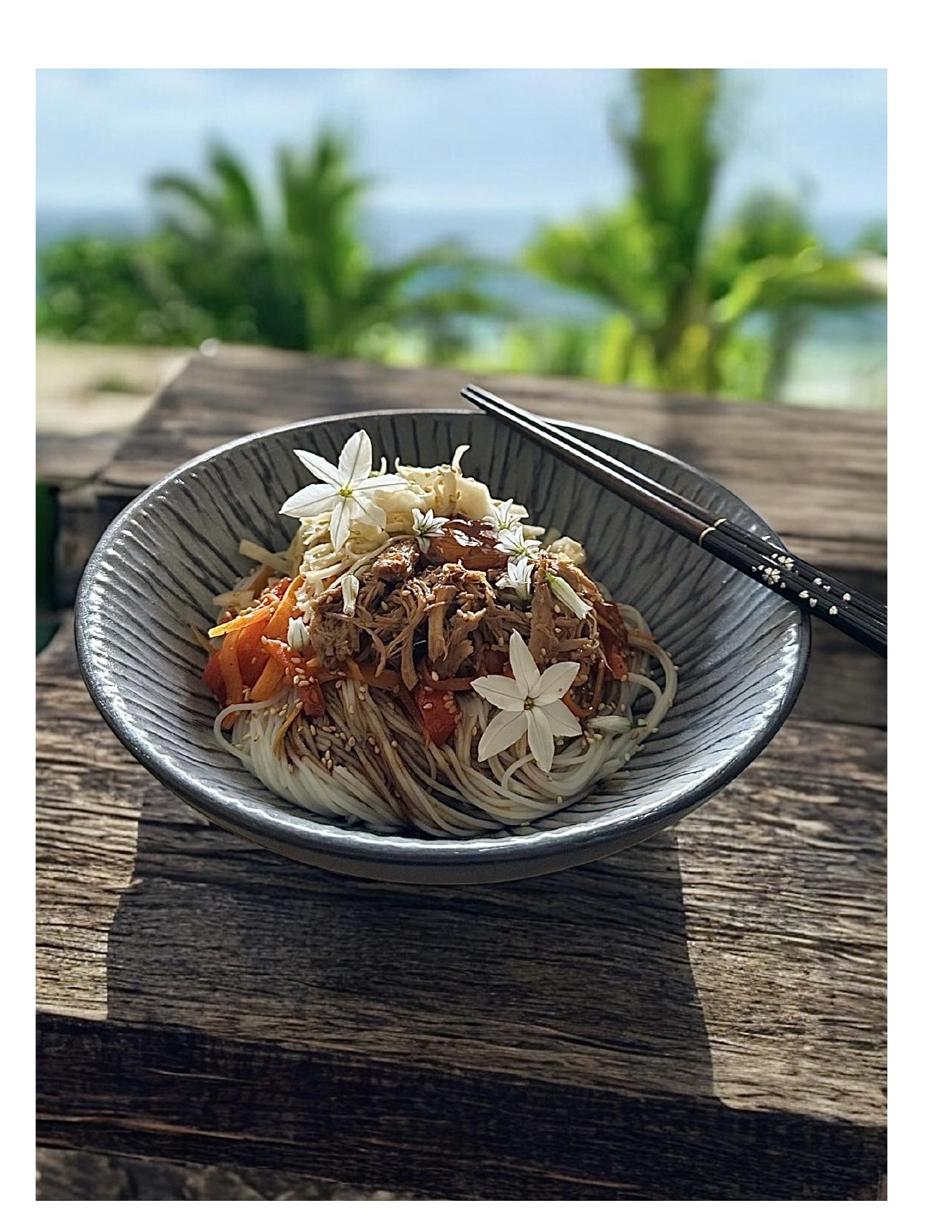 Pulled pork et ses nouilles de riz