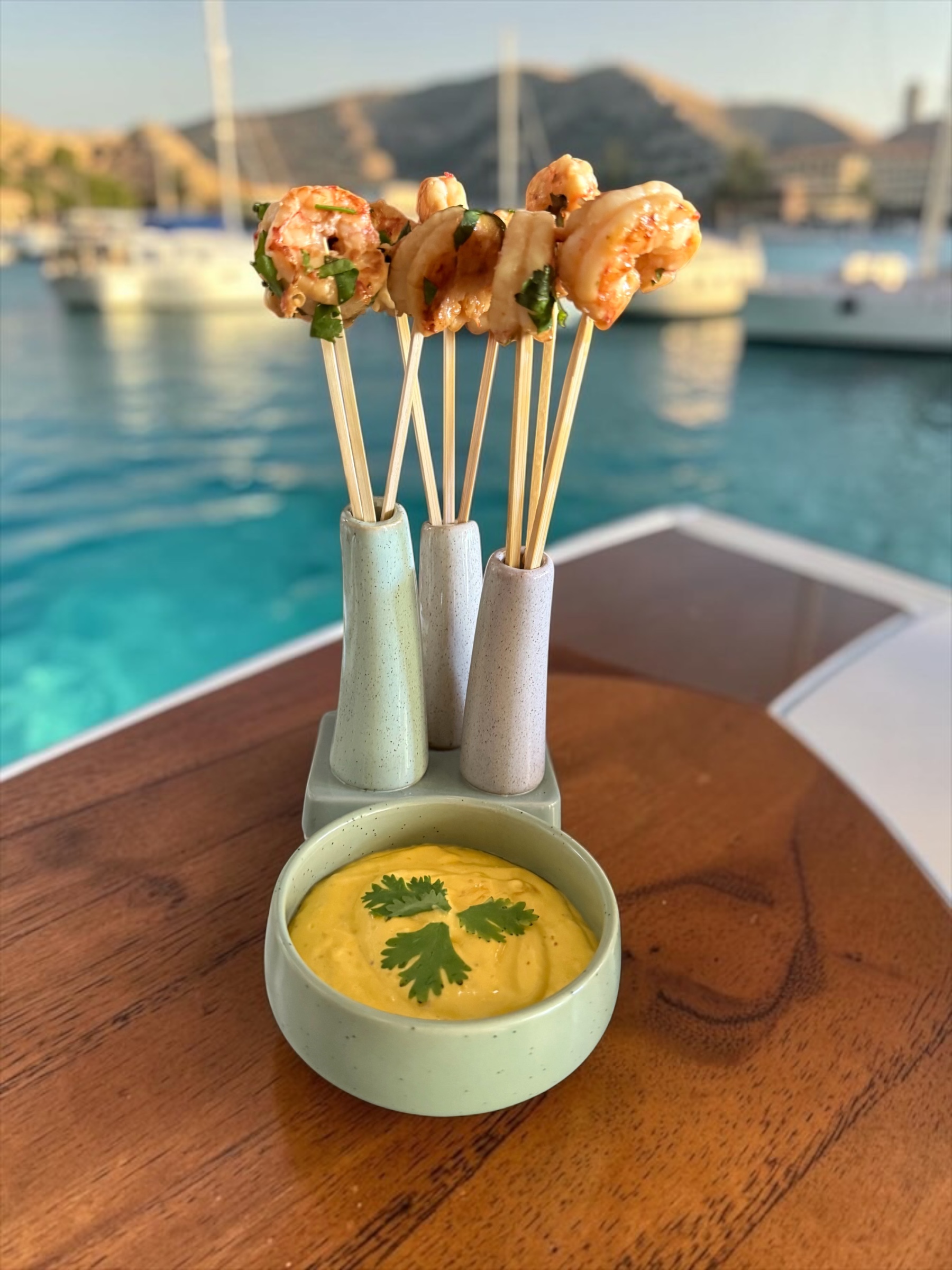 Crevettes marinées au gingembre